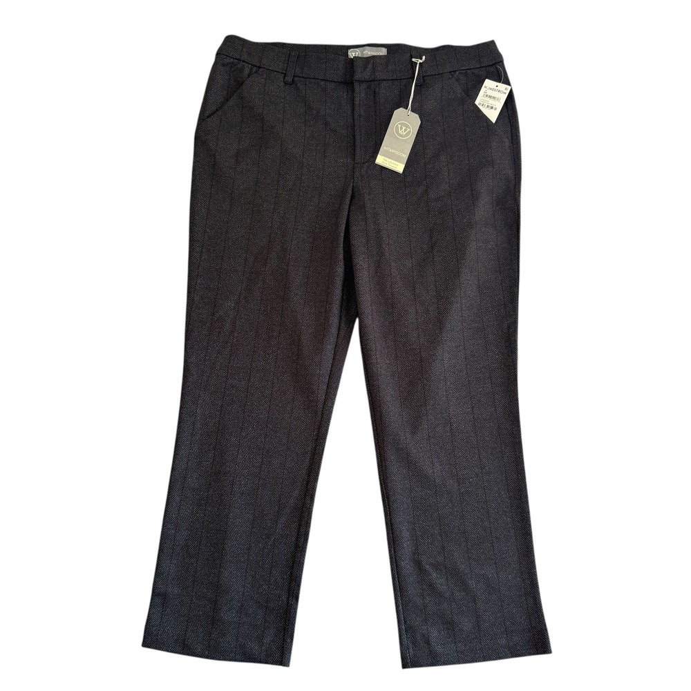 Wit & Wisdom AbSOLUTION 14 (36x27) Charcoal Knit Women's Trouser Pants NWT